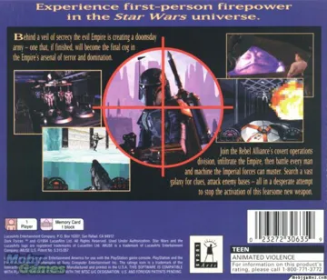 Star Wars - Dark Forces (US) box cover back